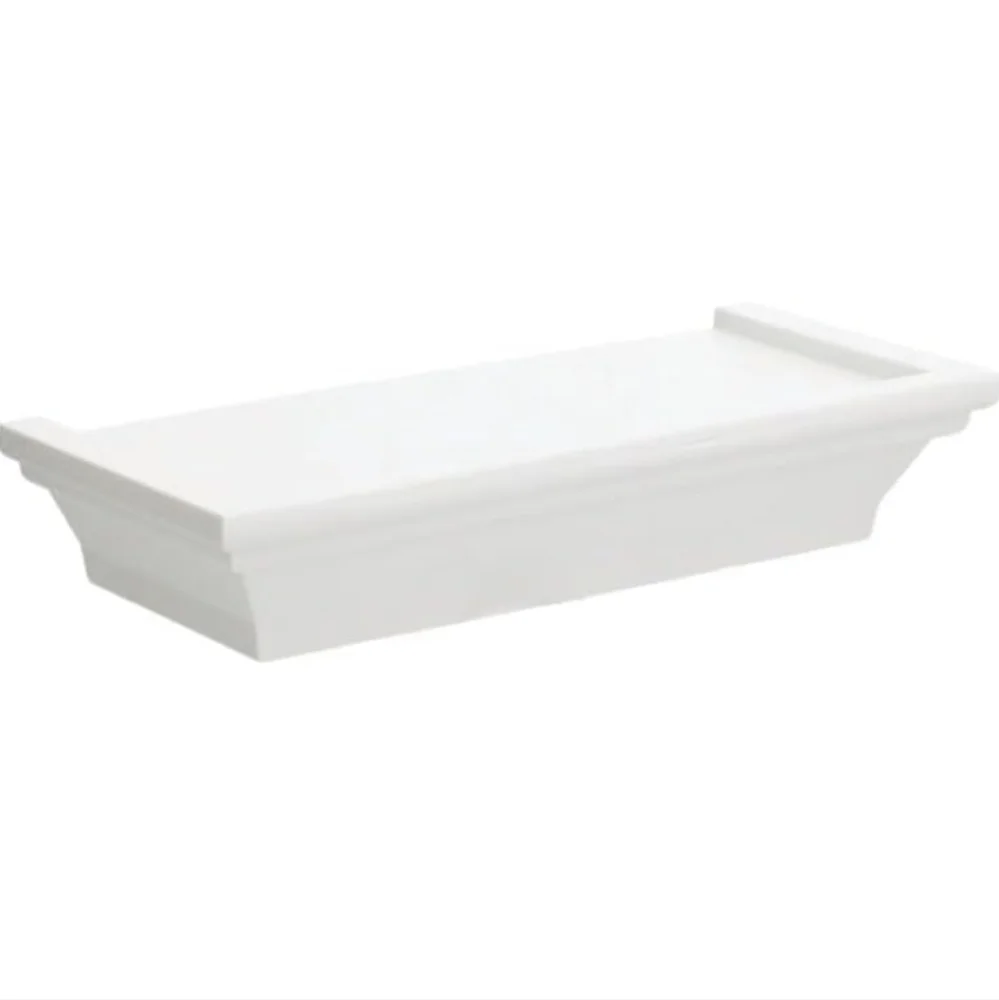 NEW Set Of 2 Small White Floating Shelves Hanging Wall Shelf 8 x 4 Holds 5lb
